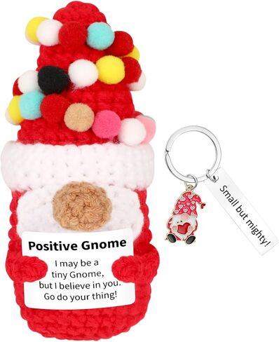 Emotional Support Crochet Duck, Handmade Positive Doll with Card and Keychain, Encouragement Gift for Women, Men, Friends, Co Workers, Birthday Graduation Teacher, Cute Desk Decor for Home Office in Saudi Arabia