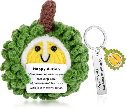 Emotional Support Crochet Duck, Handmade Positive Doll with Card and Keychain, Encouragement Gift for Women, Men, Friends, Co Workers, Birthday Graduation Teacher, Cute Desk Decor for Home Office in Saudi Arabia