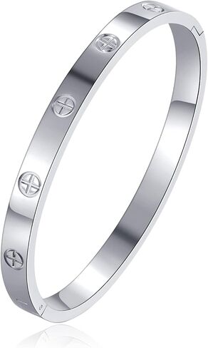Cuff 18k Gold Plated Stainless Steel Bracelet For Girl For Women And MotherDaughter Oval Bangle Witness The Of Love For Couple in Saudi Arabia