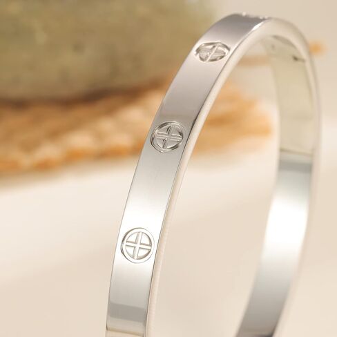 Cuff 18k Gold Plated Stainless Steel Bracelet For Girl For Women And MotherDaughter Oval Bangle Witness The Of Love For Couple in Saudi Arabia