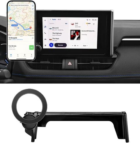 Car Phone Holder for 2024 2025 Toyota Tacoma Accessories Dash Mount Cell Phone Holder for Metal Ball Adapter Stand for Most Smartphones(with 14inch Screen) in Kuwait