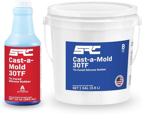 SPRESIN Cast-a-Mold 30TF RTV Liquid Silicone Epoxy Resin Mold Making and Casting Kit - Ideal for Polyurethane, Polyester, Cement, Soap, Wax, & Plaster Molding (16 Ounce) in Kuwait