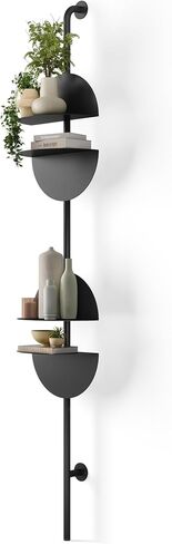 Umbra Solis Metal Display Shelf with 4 Adjustable Shelves, Black in Saudi Arabia