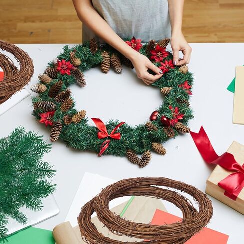 7 PCS Natural Grapevine Wreaths - 12 Inch Beautiful Vine Branch Wreath, Rattan Wreath, Grapevines Wreath Bulk, Ideal for DIY Crafts and Christmas Decorations, Ideal for Outdoor and Indoor Use in Saudi Arabia
