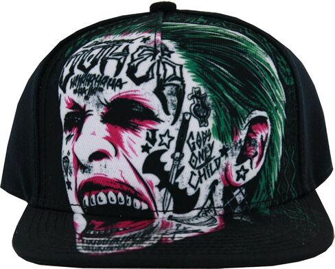 قبعة Suicide Squad Joker Tatted Snapback باللون الأسود in Saudi Arabia