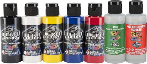 Wicked Colors W101-00 2-Ounce Wicked Primary Set Airbrush in Kuwait