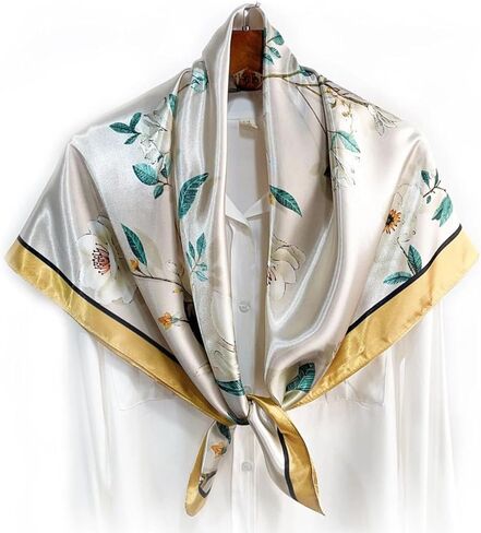 Silk Head Scarf for Women Lightweight Satin Neck Scarf Sleeping Hair Wrapping Night 35" in Saudi Arabia