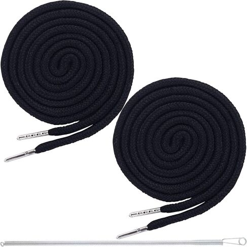 2pcs 57.4in الحبل الرباط مع أداة Threader Spring ، والبديل الرباطات للرواط العفوش من قميصات القميص السراويل السراويل أكياس معاطف - أبيض in Kuwait