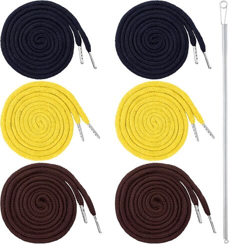 2pcs 57.4in الحبل الرباط مع أداة Threader Spring ، والبديل الرباطات للرواط العفوش من قميصات القميص السراويل السراويل أكياس معاطف - أبيض in Kuwait
