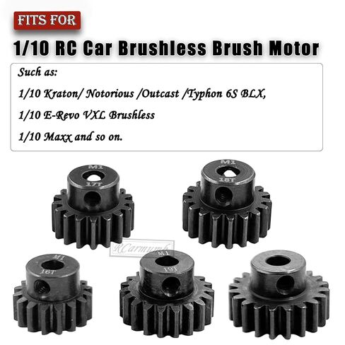 مجموعة تروس M1 ترس ترقيات أجزاء لمحرك فرشاة بدون فرشاة 1/10 RC، معدن فولاذي Mod 1 21T 22T 23T 24T 25T 5 مم تروس محرك عمود مع مفتاح سداسي يقفز لأعلى in Kuwait