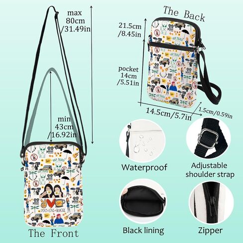 LEVLO Funny Luke's Crossbody Bag Luke's Fans Gift Peace Love Luke's Shoulder Bag Lorelai Luke's Merch in Saudi Arabia