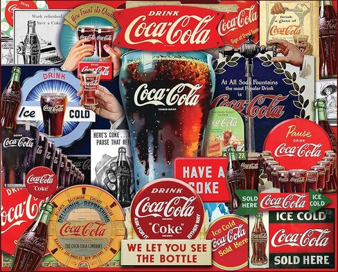 Springbok - Coca-Cola Cherry Coke 1000 Piece Jigsaw Puzzle for Adults - Challenging Collage Puzzle with Unique Precision Cut Pieces for a in Saudi Arabia