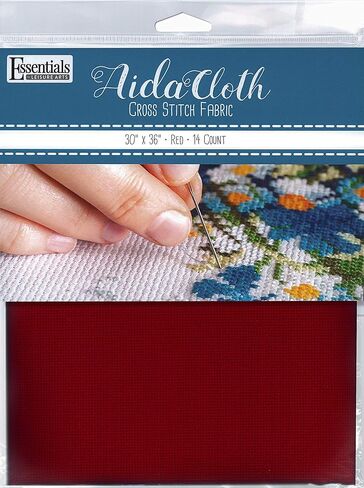 Essentials By Leisure Arts Aida Cloth, 14 Count, 30" x 36", Antique White Cross Stitch Fabric for Embroidery, Cross Stitch, Machine Embroidery and Needle Work in Kuwait