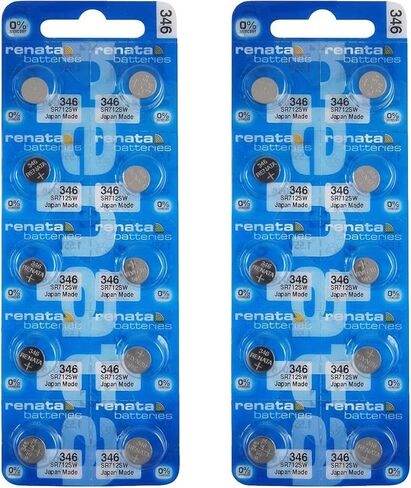 Renata 346 SR712SW Batteries - 1.55V Silver Oxide 346 Watch Battery (2 Count) in Saudi Arabia