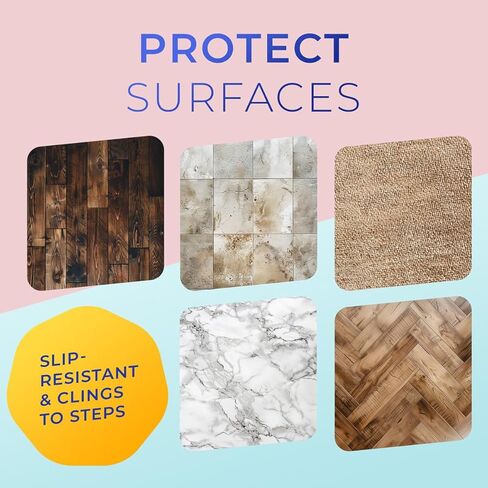 واقي أرضية متين من مطاط النيوبرين | حصيرة بلاستيكية طويلة الأمد للاستخدام المنزلي والمكتبي | سمك 1.5 ملم، عرض 27 بوصة، طول 30 قدمًا | أحمر in Kuwait