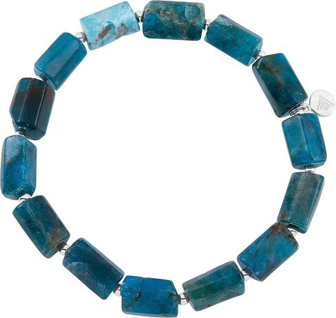 Silpada 'Tales of Teal' Sterling Silver Blue Apatite Stretch Bracelet, 6.5" in Saudi Arabia