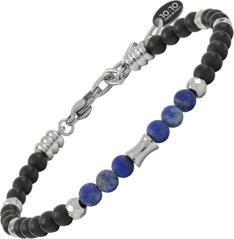10:10 Beaded Bracelet for Men and Women – Natural Gemstone Bracelet and Stainless Steel – Adjustable, Durable and Elegant – Made in Italy in Saudi Arabia