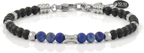 10:10 Beaded Bracelet for Men and Women – Natural Gemstone Bracelet and Stainless Steel – Adjustable, Durable and Elegant – Made in Italy in Saudi Arabia