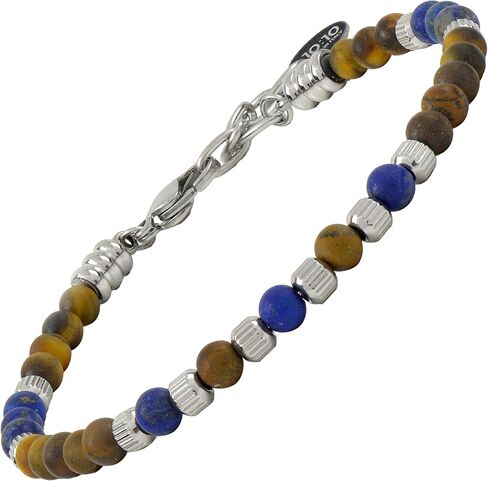 10:10 Beaded Bracelet for Men and Women – Natural Gemstone Bracelet and Stainless Steel – Adjustable, Durable and Elegant – Made in Italy in Saudi Arabia