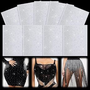 10 أوراق من أوراق الحديد على الحديد ، تنقل الألواح للملابس ، وإصلاح الكريستال اللامع ، وهو ينقل الشارات ، بصيرة راينستون مسطحة ذوبان الساخنة للملابس DIY Decor in Kuwait