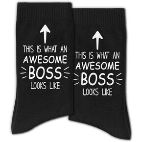 جوارب بوس المرحة - هذا هو ما تبدو عليه علامة بوس الرائعة، هدية طاقم جديدة للرجال أو النساء، هدية فريدة من نوعها لعيد الرئيس، فكرة هدية تقدير لرئيس ذكر أو أنثى (169) in Kuwait