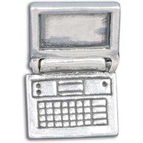Dakota West Laptop Computer Notebook Movable 925 Solid Sterling Silver Charm Pendant Bracelet Crafting in Saudi Arabia