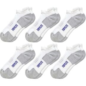 Top Flite Mens Coolmax Seamless Cushion Sport Comfort Tab Low Cut Socks 6 Pair Pack in Saudi Arabia