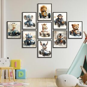 LANCHI95 12 PCS Bunny Easter Wall Art, Vintage Rabbit Art Print, Bunny Pictures Wall Decor, Rabbit Art, Decorative paintings for Easter (UNFRAMED) in Saudi Arabia
