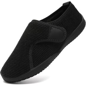 شباشب للنساء لتقويم العظام أحذية واسعة لمرضى السكري قابلة للتعديل للمنزل شتاء دافئ سهل الارتداء أحذية منتفخة القدمين وخفيفة الوزن وناعمة ومريحة في غرفة النوم بدون قطرة حافي القدمين in Kuwait