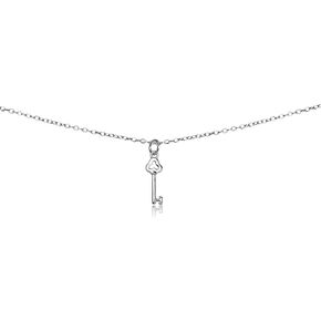 B. BRILLIANT Key Necklace for Women Men, Layered Necklace, Short Minimalist Dainty Choker Charm Chain Necklace Sterling Silver, Gold or Rose Gold in Kuwait