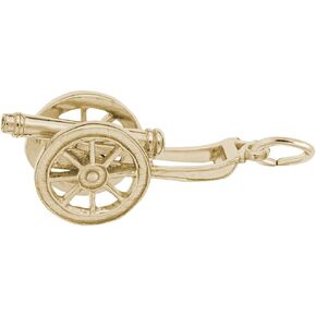 10k Yellow Gold Cannon Charm, Charms for Bracelets and Necklaces in Saudi Arabia