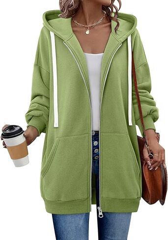StunShow Womens Zip Up Hoodies Y2k Drawstring Sweatshirt Casual 2025 Fleece Jacket with Pocket in Saudi Arabia