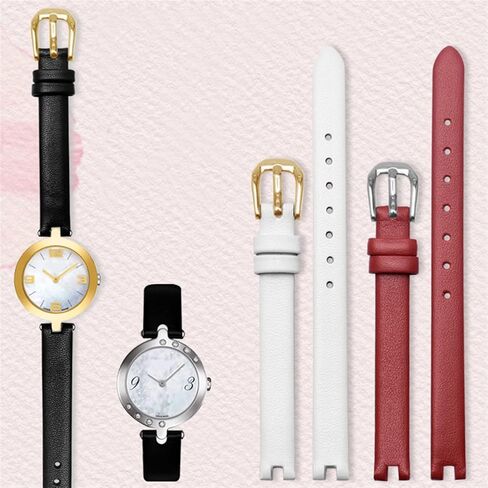 HaoLMi-8 10 12mm Cowhide Watch Strap is Suitable for Tissot Notched Strap 1853 Flamenco Series T003/209 Women Watch Chain in Saudi Arabia