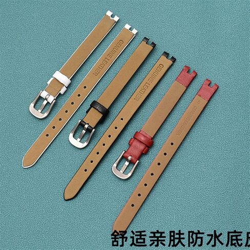 HaoLMi-8 10 12mm Cowhide Watch Strap is Suitable for Tissot Notched Strap 1853 Flamenco Series T003/209 Women Watch Chain in Saudi Arabia