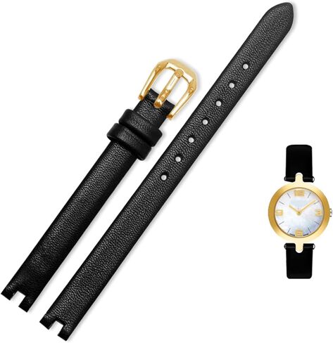 HaoLMi-8 10 12mm Cowhide Watch Strap is Suitable for Tissot Notched Strap 1853 Flamenco Series T003/209 Women Watch Chain in Saudi Arabia