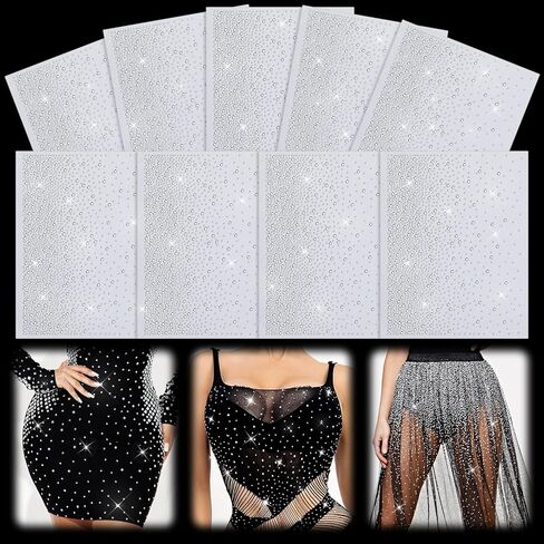 10 أوراق من أوراق الحديد على الحديد ، تنقل الألواح للملابس ، وإصلاح الكريستال اللامع ، وهو ينقل الشارات ، بصيرة راينستون مسطحة ذوبان الساخنة للملابس DIY Decor in Kuwait