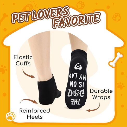HAPPYPOP Funny Dog Lover Gifts - Men Women Socks for Dog Mom Dad, Birthday Gifts with Cards in Saudi Arabia