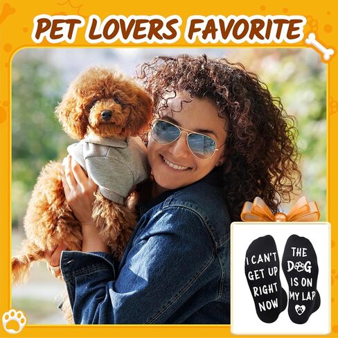 HAPPYPOP Funny Dog Lover Gifts - Men Women Socks for Dog Mom Dad, Birthday Gifts with Cards in Saudi Arabia