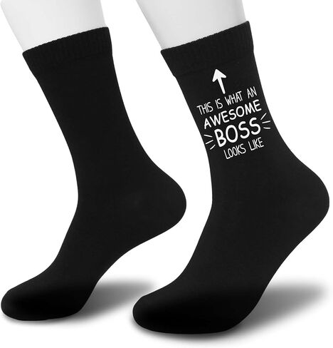 جوارب بوس المرحة - هذا هو ما تبدو عليه علامة بوس الرائعة، هدية طاقم جديدة للرجال أو النساء، هدية فريدة من نوعها لعيد الرئيس، فكرة هدية تقدير لرئيس ذكر أو أنثى (169) in Kuwait