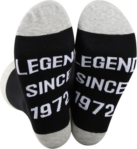 MNIGIU Funny 53th Birthday Gifts 2 Pairs Legend Since 1972 53rd Birthday Socks Born In 1972 Socks Turning Fifty Three Merch in Saudi Arabia