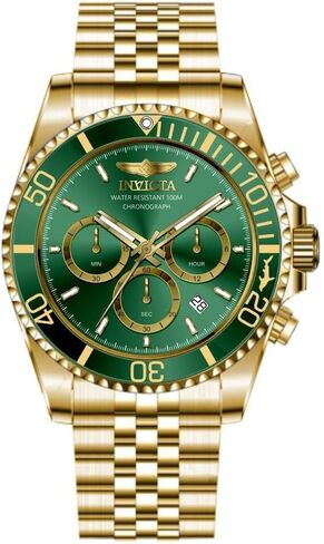 INVICTA Pro Diver للرجال 43 ملم من الفولاذ المقاوم للصدأ مينا ذهبي VD53 كوارتز in Saudi Arabia