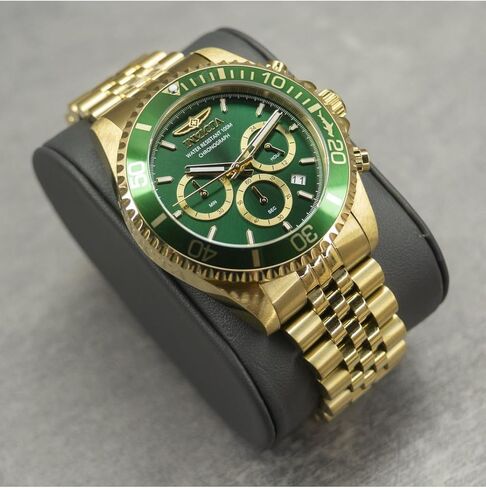 INVICTA Pro Diver للرجال 43 ملم من الفولاذ المقاوم للصدأ مينا ذهبي VD53 كوارتز in Saudi Arabia