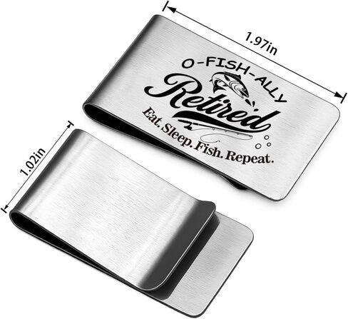 Fishing Retirement Money Clip, O-FISH-ALLY Retired Cash Clip Wallet Clip for Fishing Men, Fisherman Gifts for Retired Dad Husband Grandpa in Saudi Arabia