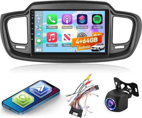 2+64G for KIA Sorento 2015 2016 2017 2018 2019 2020 Android Car Stereo with Wireless Carplay and Android Auto - 10 Inch HD Touchscreen Radio with EQ GPS WiFi FM/RDS + AHD Rear View Camera, MIC in Kuwait