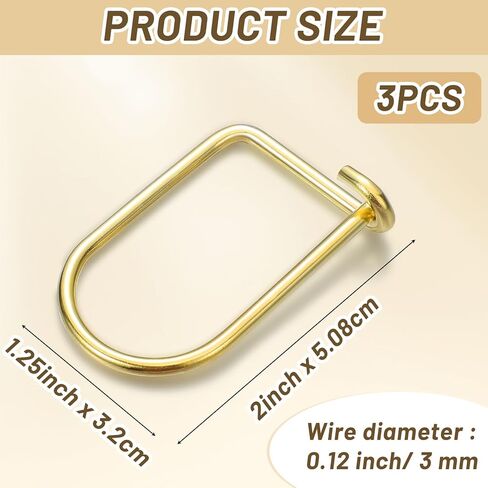 Nosiny 3 Pack Gold Brass Key Rings 2" Minimalist Brass Keychain for Car Keys Purse Bag Charms for Handbags Accessories in Saudi Arabia