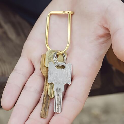 Nosiny 3 Pack Gold Brass Key Rings 2" Minimalist Brass Keychain for Car Keys Purse Bag Charms for Handbags Accessories in Saudi Arabia
