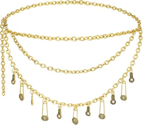 Multilayer Chain Belt Metal Chain Belts for Women Punk Waist Chain for Dress in Saudi Arabia