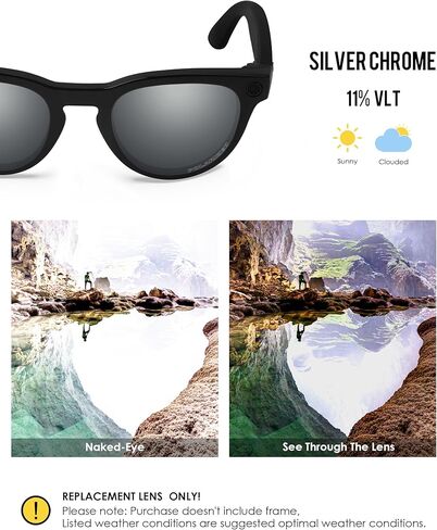 BLAZERBUCK Photochromic Replacement Lenses Compatible with Ray-Ban Meta Headliner RW4009F 51mm Smart Glass, Impact Resistant in Saudi Arabia