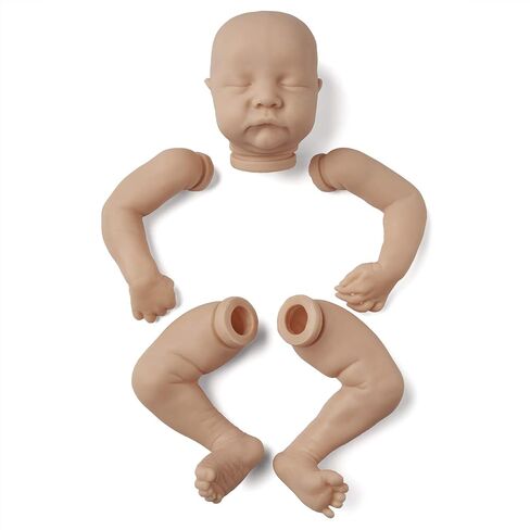 20inch Reborn Doll Kits Size Already Painted Lifelike Unpainted Unfinished Reborn Blank Kit DIY Molds (April) in Saudi Arabia