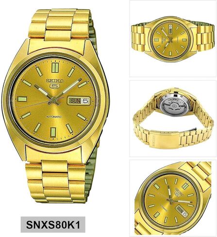 SEIKO Series 5 Automatic Gold Dial Men's Watch SNXS80K1 in Saudi Arabia